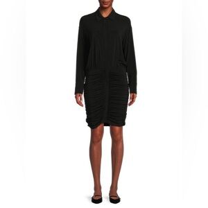 LE SUPERBE Ruched Shirt Dress